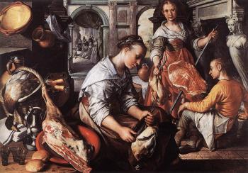 Joachim Beuckelaer : Christ in the House of Martha and Mary